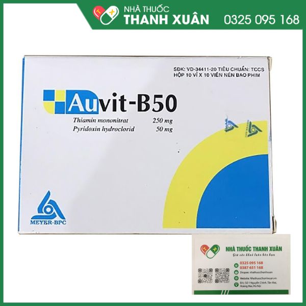 Thuốc Auvit - B50 Điều trị các tình trạng thiếu hụt Vitamin B